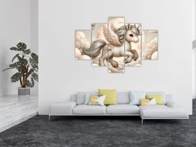 Tablou - Inorog în nori (150x105 cm)