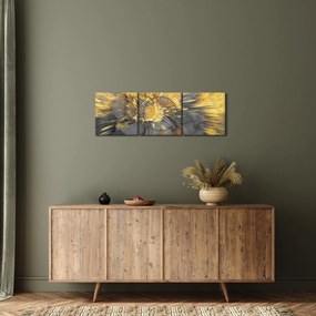 Tablou - Expansiunea aurului (cu ceas) (90x30 cm)