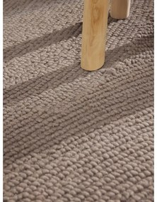 Covor tip traversă taupe țesut manual din lână 80x200 cm Eleni Taupe – Hanse Home