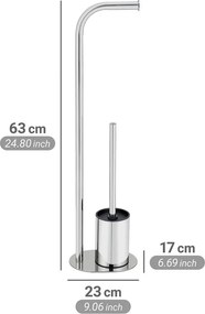 Suport pentru hârtie igienică argintiu lucios din oțel inoxidabil Levante – Wenko