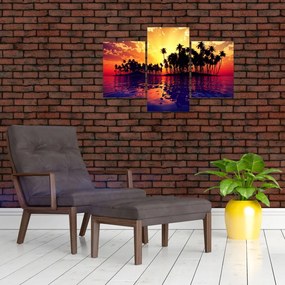 Tablou insulă în apus de soare (90x60 cm)