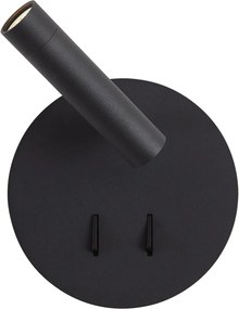 Lampă de perete modernă neagră, inclusiv LED cu USB-C - Croft