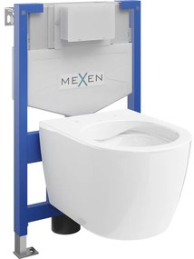 Mexen set WC încastrat cadru Felix XS-F cu vas de toaletă Carmen, Albă - 6803388XX00