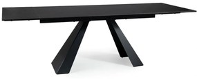 Masa extensibila Salvadore Ceramic SAHARA NOIR negru/negru mat L160-240 cm