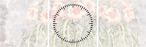 Tablou - Fresca crinilor (cu ceas) (90x30 cm)