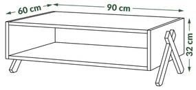 Set de mobilier VIK Stejar Artisan - DULAP Radio TV/ PENTRU TV + MASĂ / BANCĂ + BIBLIOTECĂ | SET DE MOBILIER CAMERA DE ZI