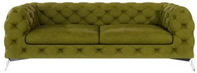Canapea verde cu tapițerie din catifea 225 cm Chelsea – Ropez