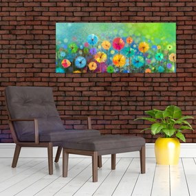 Tablou - Flori abstract (120x50 cm)