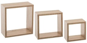 Un set de trei rafturi decorative de perete CUBE