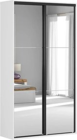 Dulap FLEX, alb, PAL, cu 2 usi, 120x45x218 cm