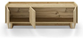 Comodă TV în culoare naturală cu aspect de lemn de stejar 140x45x40 cm Daira – Marckeric