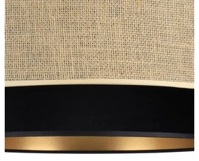 Plafonieră SARTA 1xE27/60W/230V Ø 45 cm negru/jută