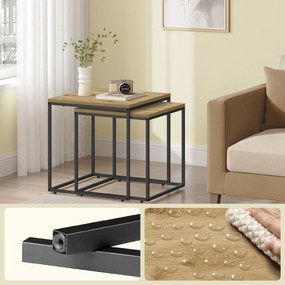 Set 2 piese mese de cafea QUADRO, decor stejar artisan