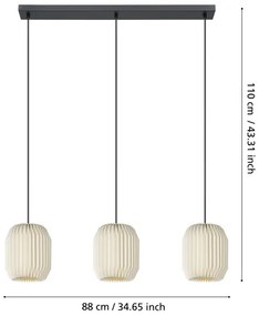 Lustră pe cablu Eglo 44102 BELGRAVE 3xE27/40W/230V