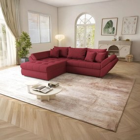 Colțar extensibil dumonde cu ladă de depozitare si sezut confortabil din spuma high-density, Loana Enjoy Winery 270x185 cm