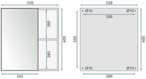 Set mobilier de baie cu lavoar Paris 60cm Grey