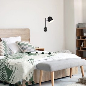 Aplica tip Lampa de perete stil industrial Egon negru