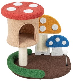 Ansamblu de joacă pentru pisici în formă de ciupercă