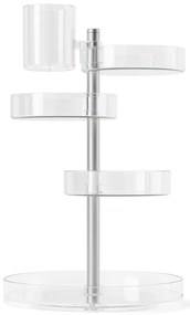 Organizator de baie pentru cosmetice/rotativ din plastic Pirouette – Umbra