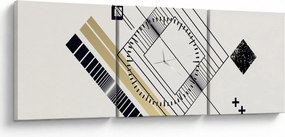 Tablou - Forme geometrice N⁰6 (cu ceas) (90x30 cm)