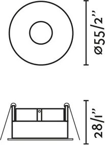 Spot LED baie incastrabil tavan IP65 TAST R alb