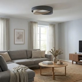 BRILAGI- LED corp de iluminat dimabil VELVET TWIST LED/36W/230V CCT Ø 65 cm WT gri/crem. + telecomandă
