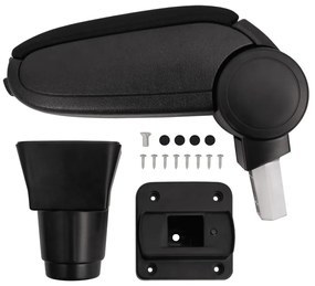 vidaXL Cotieră auto, negru, 13x32,5x(24-51,5) cm ABS