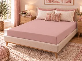 Cearsaf din microfibra MICROVELLE roz deschis 180x200 cm