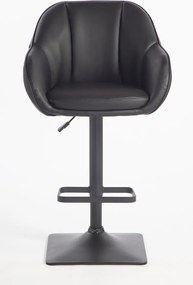 HR2055KW Scaun Neagră din Piele Ecologica cu Bază Neagră