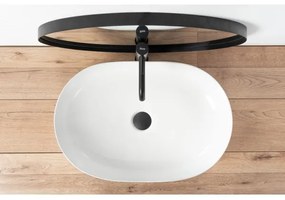REA-U0024 - Lavoar CLEO pentru blat 41 x 60,5 cm, ceramică, alb lucios