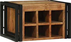 vidaXL Raft pentru vin 2 pcs 46 x 35 x 27,5 cm Lemn Solid de Acacia