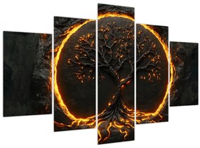 Tablou – Arborele vieții în lavă II. (150x105 cm)