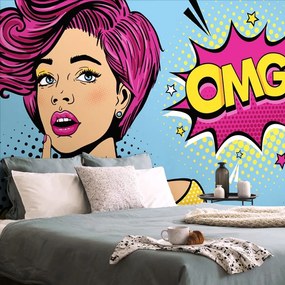 Tapet doamne în stil pop art - OMG!