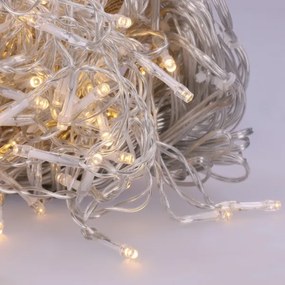Brilagi - Ghirlandă luminoasă LED pentru exterior, 200 LED, 8 funcții, 13 m, IP44, alb cald