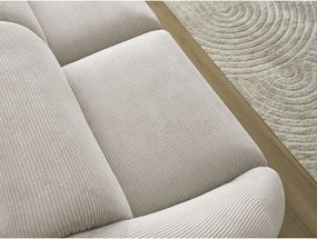 Canapea bej cu tapițerie din catifea reiată 250 cm Tina – Bobochic Paris