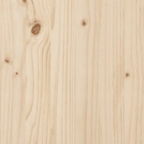 Pat de zi extensibil, 2x(80x200) cm, lemn masiv de pin Maro