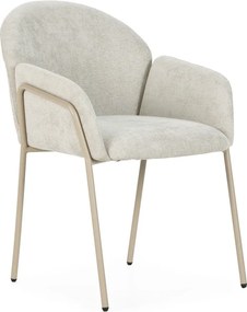 Set de scaune de sufragerie bej 2 buc. tapițat Aslin – MOME