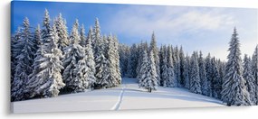 Tablou - Iarna in pădure (120x50 cm)