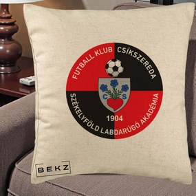 Perna Personalizata FK Csikszereda 1904 Fotbal, 40x40 cm, Bej, Husa Detasabila, Perna Inclusa, BEKZ®