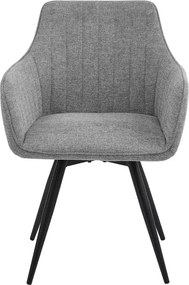 Scaun BALLO, gri/negru, stofa clasica/metal, 56x58x84 cm