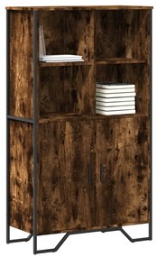 vidaXL Dulap înalt, stejar fumuriu, 79,5x35,5x137,5 cm, lemn prelucrat