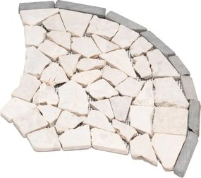 Mozaic din piatră naturală, evantai, bej, 0,98 m²