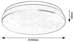 Rabalux 77140 - Plafonieră LED pentru baie LOWAR, cu senzor, 24W/230V, 4000K, IP44