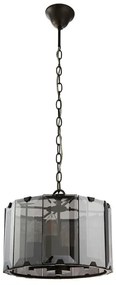 Endon 61281 - Candelabru suspendat pe lanț CLOONEY 4xE14/40W/230V negru/fumuriu