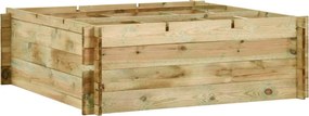 vidaXL Strat înălțat legume grădină, 120x120x40 cm, lemn de pin tratat