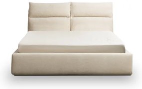 Pat tapițat BASIL 180x200 cm, fără saltea, bej