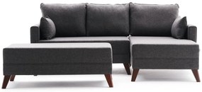 Canapea extensibilă Bellina (antracit) (D). 1063017
