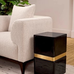 Fotoliu confortabil design LUX Brannan, Boucle chalk white