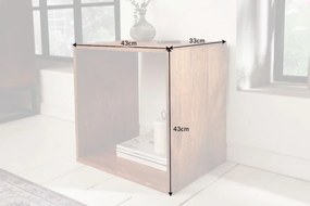 Masuta laterala din lemn Makassar 43cm Mango