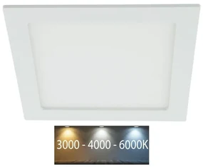 Plafonieră LED încastrată pentru baie 24W/230V 3000/4000/6000K IP44